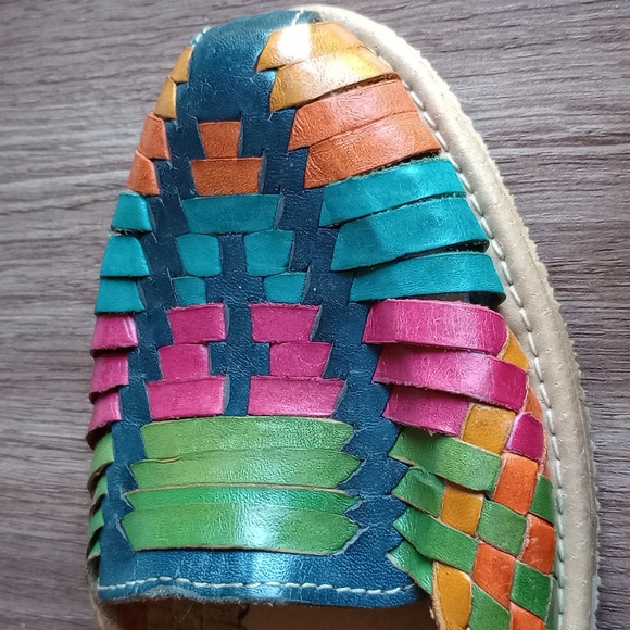 Artesanias Valery Leather Huraches Woven Strap Sandals Women's 7 - Picture 12 of 15